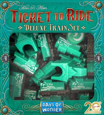 Промонабор для игры Билет на поезд 4 (зеленый) (Ticket to Ride: 20th Anniversary Deluxe Train Set)