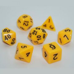 Набір кубиків - Opaque 7 Dice Set Yellow