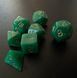 Набір кубиків (7 шт.) зелений блискучий із золотими цифрами (Glitter Green & Gold Dice Set) - 5