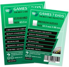 Протектори для карт Games7Days (63,5 х 88 мм, Card Game, 50 шт.) (PREMIUM)