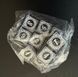 Кубик D6 чорний із білим рунічним орнаментом (Classic Runic Black & White Dice) - 2
