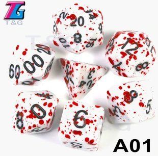 Набор кубиков D00, D4, D6, D8, D10, D12, D20 (Red)