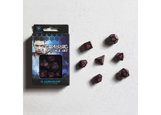 Набор кубиков Classic RPG Black & Red Dice Set (7 шт.)