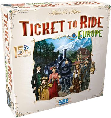 Настільна гра Ticket to Ride: Europe – 15th Anniversary (Квиток на потяг - Європа 15та річниця)