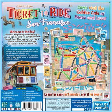 Настільна гра Ticket to Ride: San Francisco (Квиток на потяг: Сан-Франциско)