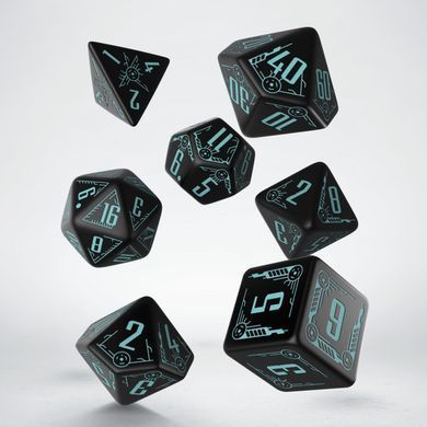 Набор кубиков Galactic Black & Blue Dice Set (7 шт.)